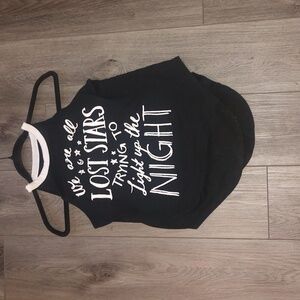 Mighty Fine Black and White Graphic Muscle Tee